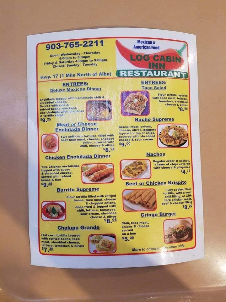 Log Cabin Inn Menu image 4